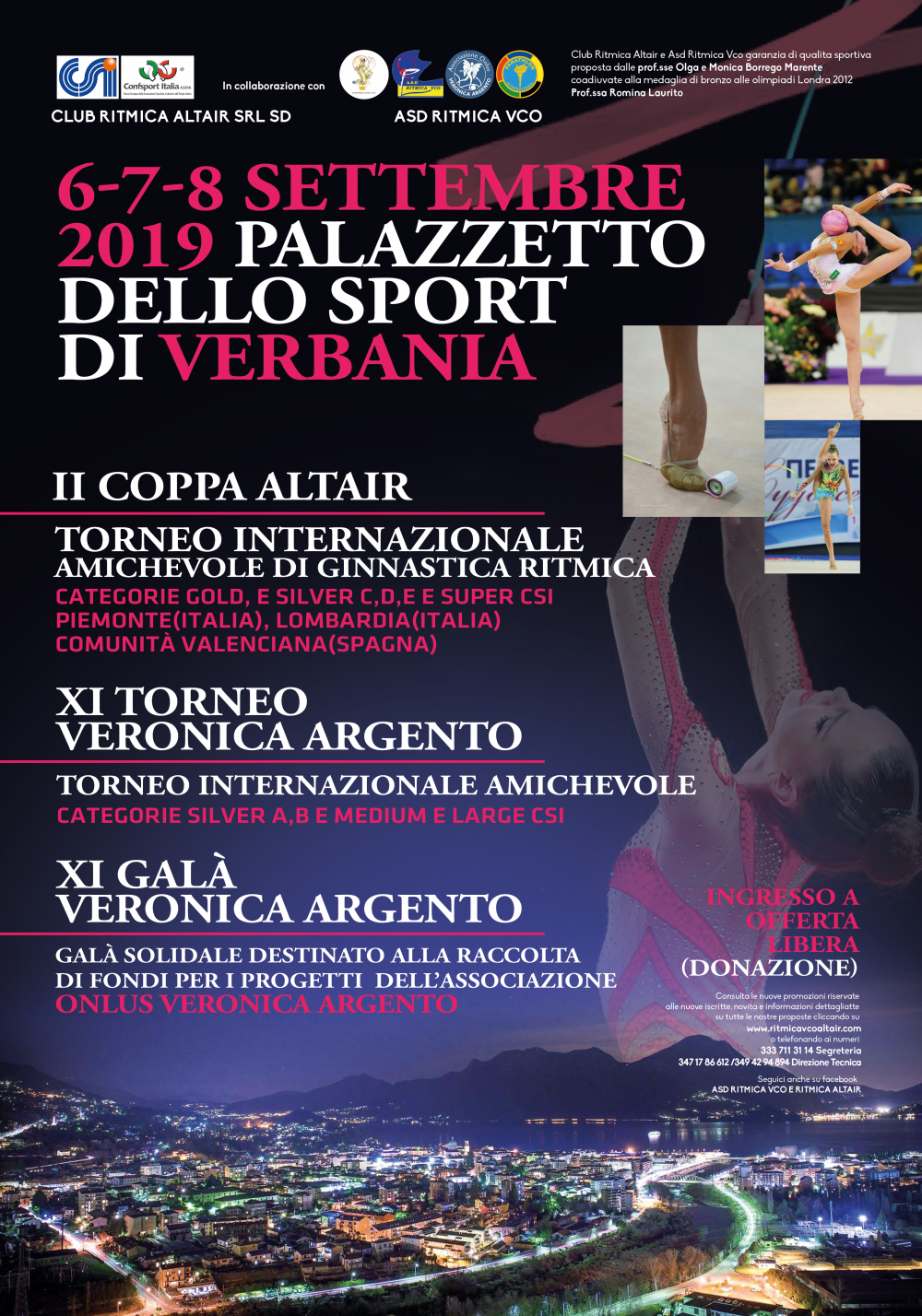 Programma tecnico 3 Coppa Altair /XIITorneo Veronica Argento 2020 - Ritmica VCO - Club Altair