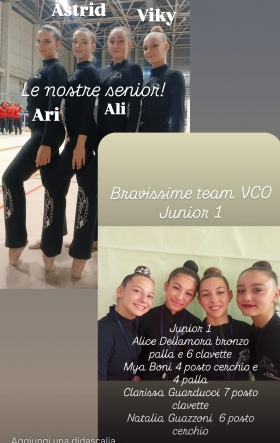 ALICE POLETTI ARGENTO REGIONALE; ALICE DELLAMORA BRONZO - Ritmica VCO - Club Altair